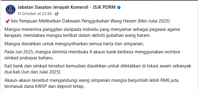 Posting Pilihan Waspada Penipuan Penyamaran Siasatan