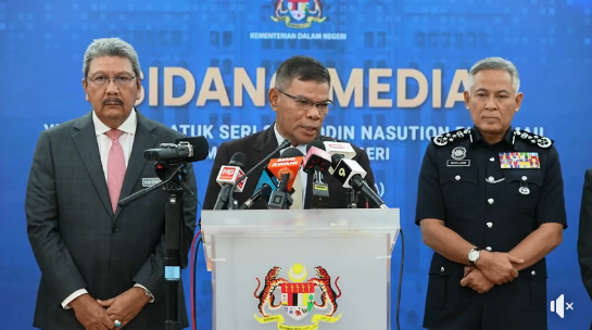Langsung Sidang Media Yb Senator Datuk Seri Saifuddin Nasution Bin Ismail Menteri Dalam Negeri