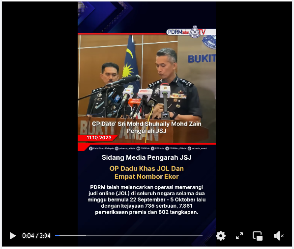 Video Pilihan Op Dadu Khas Jol Dan Empat Nombor Ekor