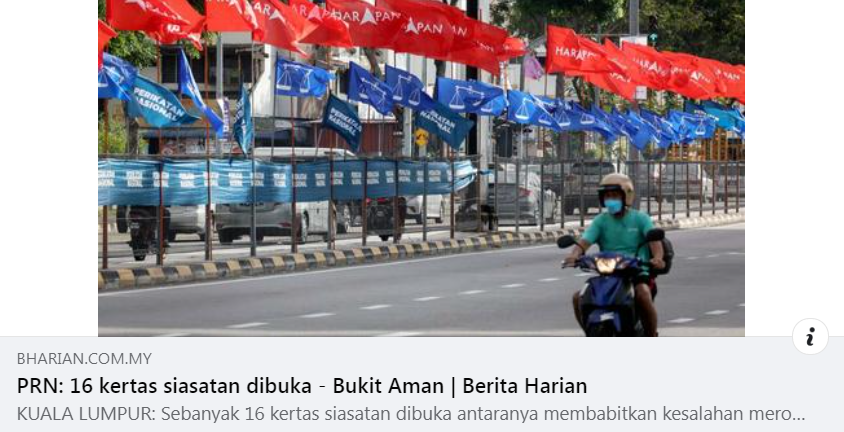 Artikel Pilihan Prn 16 Kertas Siasatan Dibuka Bukit Aman