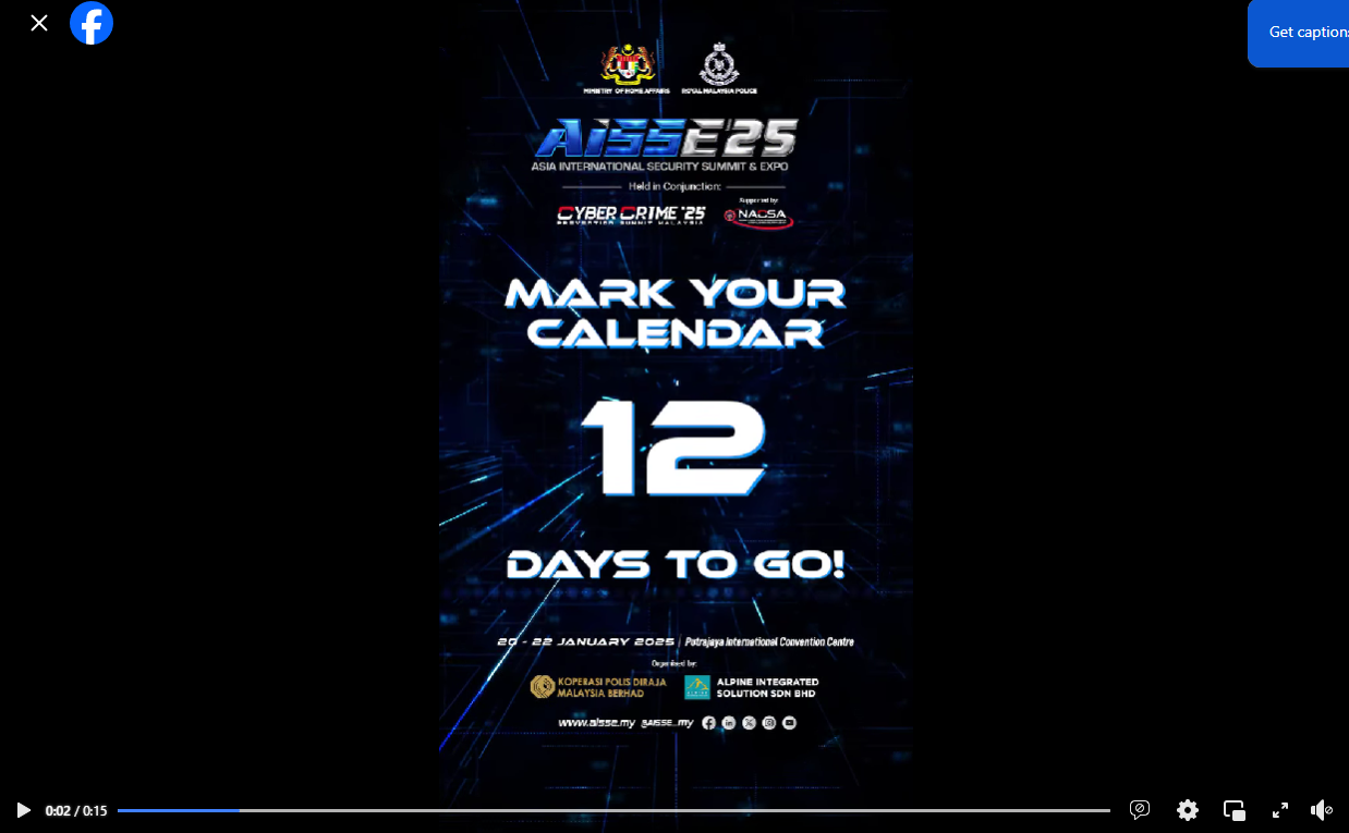 Hebahan Countdown Persidangan Dan Ekspo Keselamatan Antarabangsa Asia 2025 Aisse 25 12 Hari Lagi