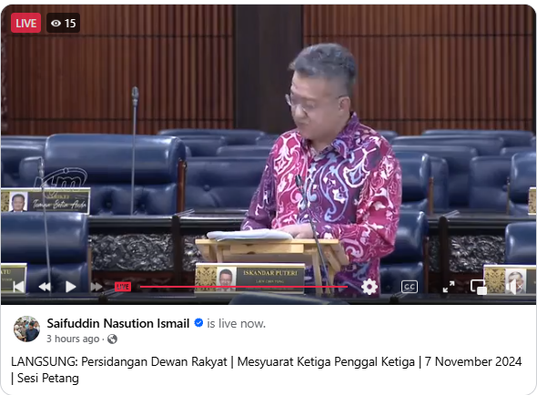 Live Penggulungan Belanjawan 2025 Kdn