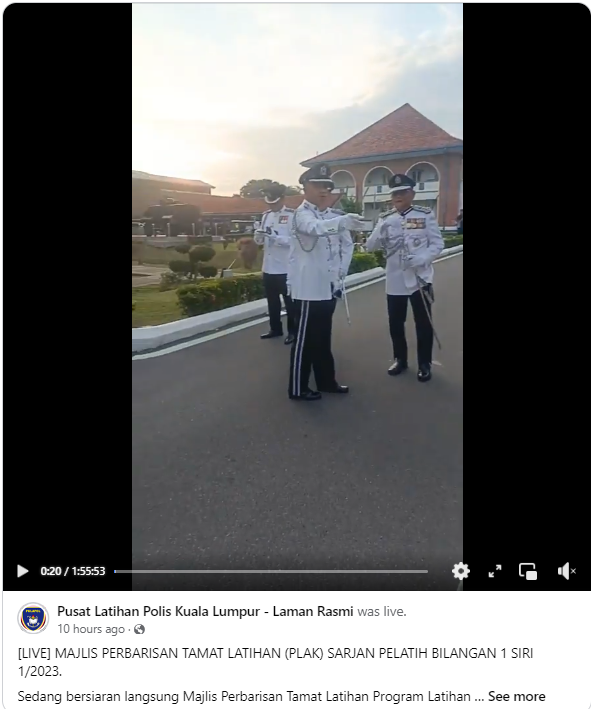 Live Majlis Perbarisan Tamat Latihan Plak Sarjan Percubaan Bilangan 1 Siri 1 2023