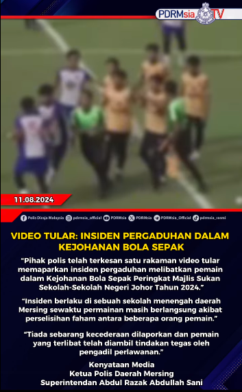 Video Tular Insiden Pergaduhan Dalam Kejohanan Bola Sepak