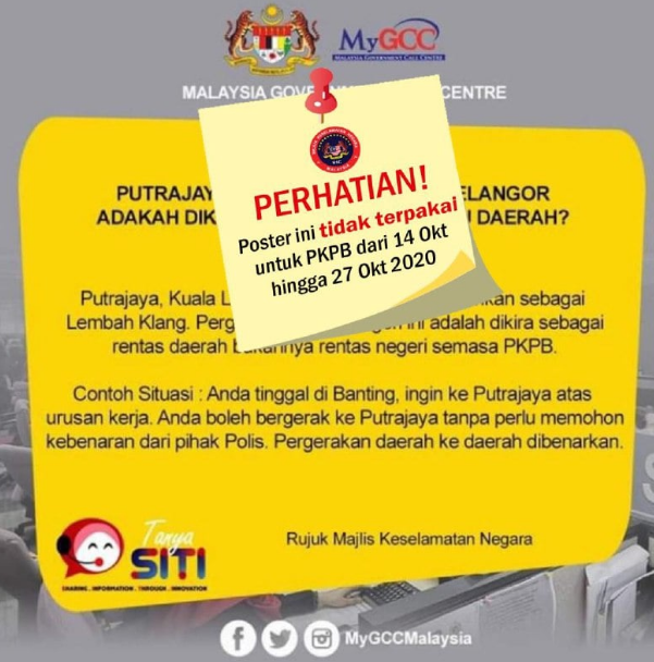 Pkpb Covid 19 Posting Pilihan Kategori Lembah Klang Tidak Terpakai Bagi Putrajaya Kuala Lumpur Dan Selangor