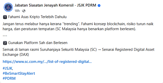 Posting Pilihan Scam Alert Jangan Jadi Mangsa Scam Skim Pelaburan