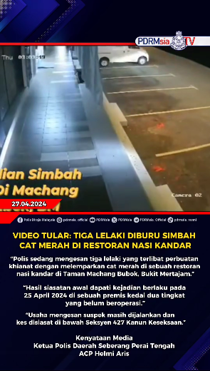 Video Tular Tiga Lelaki Diburu Simbah Cat Merah Di Restoran Nasi Kandar