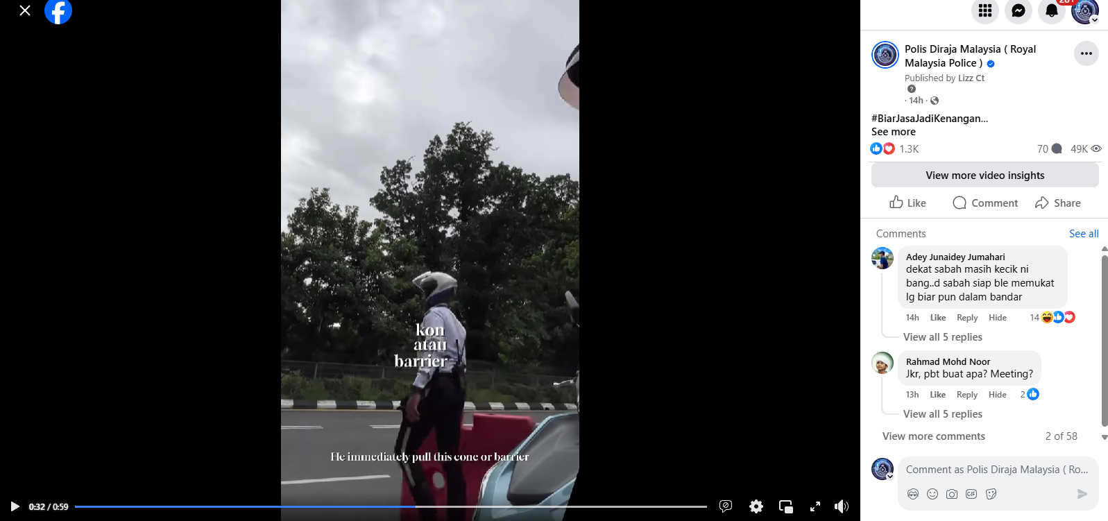 VIDEO PILIHAN: PENGHARGAAN ORANG AWAM KEPADA PDRM