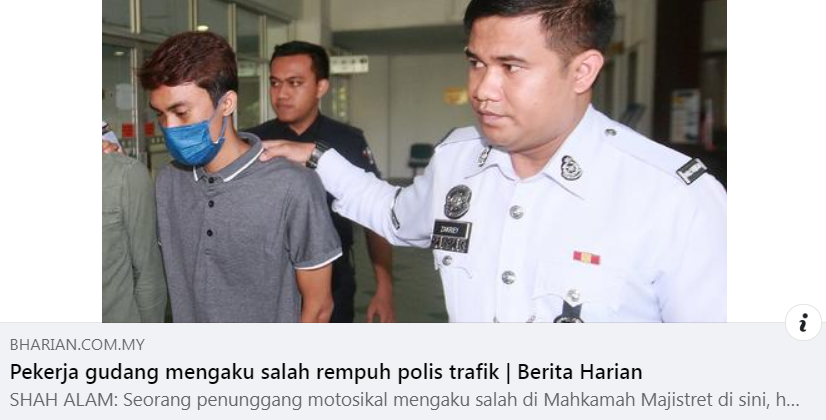 Update Artikel Pilihan Pekerja Gudang Mengaku Rempuh Polis Trafik