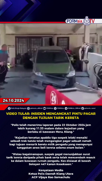 Video Tular Insiden Mengangkat Pintu Pagar Dengan Tujuan Tarik Kereta