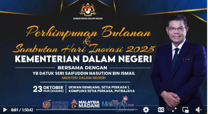Live Perhimpunan Bulanan Kdn Dan Sambutan Hari Inovasi 2025