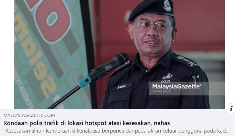 Artikel Pilihan Op Lancar Rondaan Polis Trafik Di Lokasi Hotspot Atasi Kesesakan Nahas