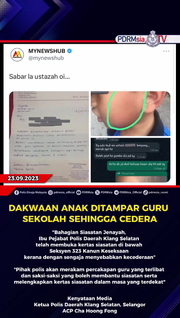 Video Tular Dakwaan Anak Ditampar Guru Sekolah Sehingga Cedera