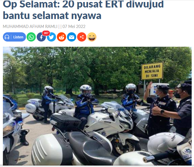 Artikel Pilihan Op Selamat 18 20 Pusat Ert Diwujud Bantu Selamat Nyawa