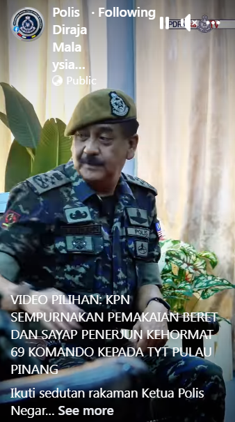 Video Pilihan Kpn Sempurnakan Pemakaian Beret Dan Sayap Penerjun Kehormat 69 Komando Kepada Tyt Pulau Pinang