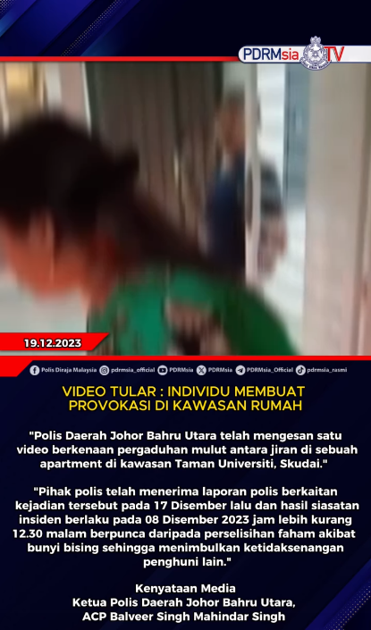 Video Tular Individu Membuat Provokasi Di Kawasan Rumah