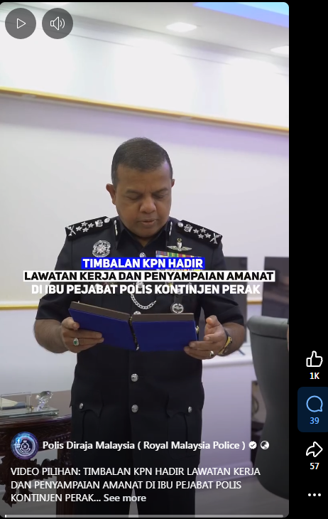 Video Pilihan Timbalan Kpn Hadir Lawatan Kerja Dan Penyampaian Amanat Di Ibu Pejabat Polis Kontinjen Perak