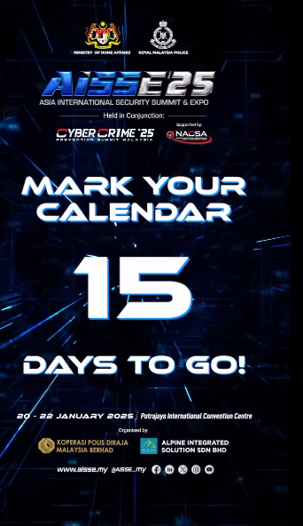 Hebahan Countdown Persidangan Dan Ekspo Keselamatan Antarabangsa Asia 2025 Aisse 25 15 Hari Lagi