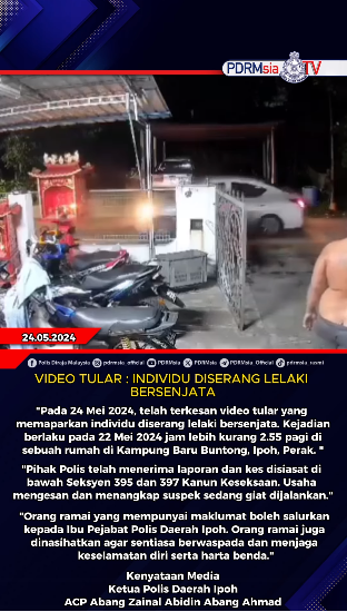 Video Tular Individu Diserang Lelaki Bersenjata