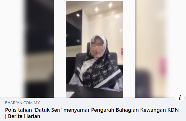 Update Artikel Pilihan Polis Tahan Datuk Seri Menyamar Pengarah Bahagian Kewangan Kdn