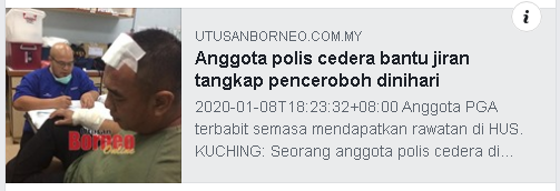 Artikel Pilihan Anggota Polis Cedera Bantu Jiran Tangkap Penceroboh Dinihari