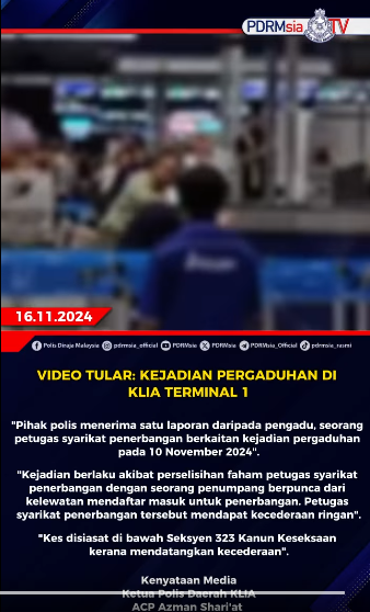 Video Tular Kejadian Pergaduhan Di Klia Terminal 1