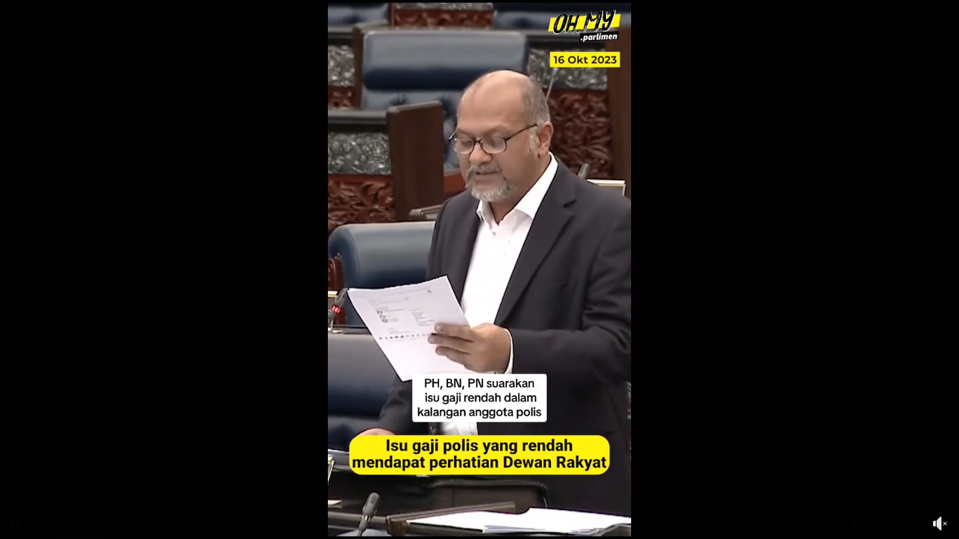 Video Pilihan Isu Gaji Rendah Polis Dapat Perhatian Dalam Dewan Rakyat