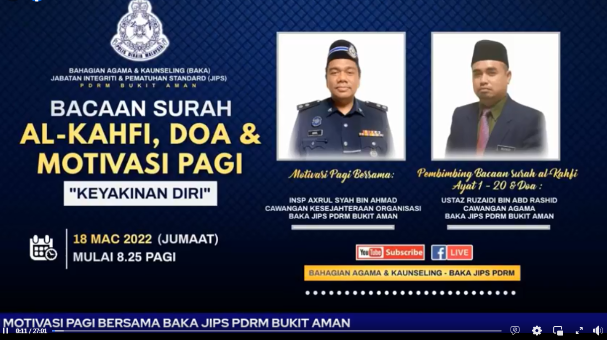 [LIVE] PROGRAM BACAAN SURAH AL-KAHFI, DOA DAN MOTIVASI PAGI