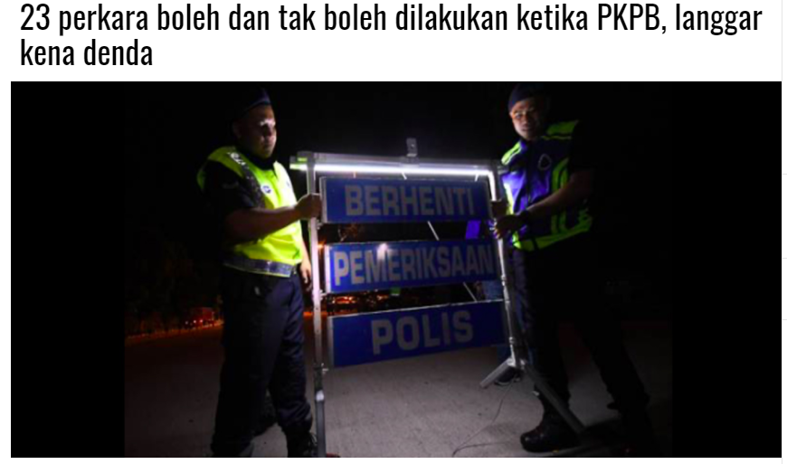 Pkpb Covid 19 Artikel Pilihan 23 Perkara Yang Boleh Dan Tidak Boleh Dilakukan Ketika Pkpb