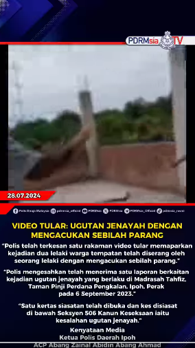 Video Tular Ugutan Jenayah Dengan Mengacukan Sebilah Parang