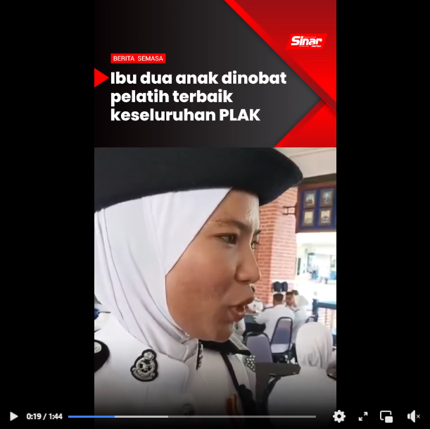 Video Pilihan Ibu Dua Anak Dinobatkan Pelatih Terbaik Keseluruhan Plak