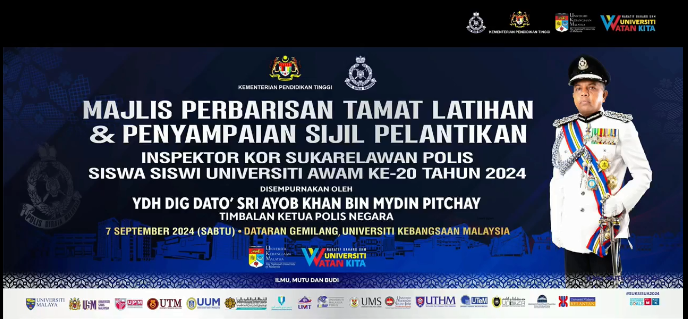 Live Majlis Perbarisan Tamat Latihan Dan Penyampaian Sijil Pelantikan Kor Suksis Ke 20 Tahun 2024