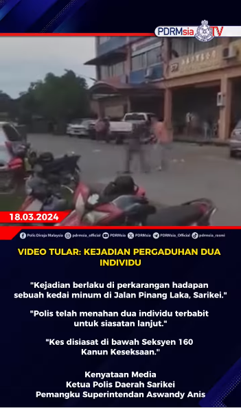 Video Tular Kejadian Pergaduhan Dua Individu