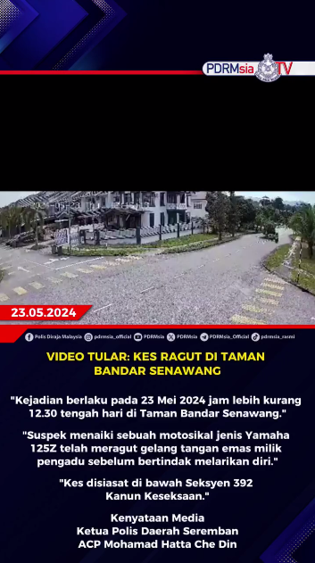 Video Tular Kes Ragut Di Taman Bandar Senawang