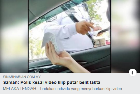 Artikel Pilihan Polis Kesal Video Tular Putar Belit Fakta