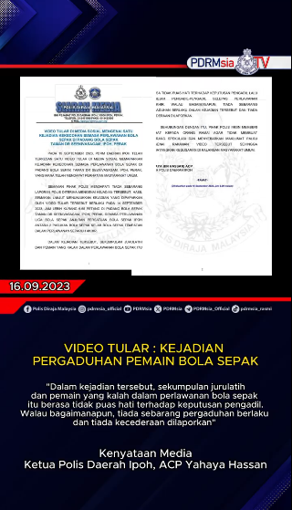 Video Tular Kejadian Pergaduhan Pemain Bola Sepak