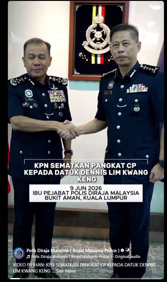 Video Pilihan Kpn Sematkan Pangkat Cp Kepada Datuk Dennis Lim Kwang Keng