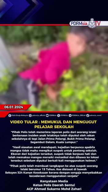 Video Tular Memukul Dan Mengugut Pelajar Sekolah