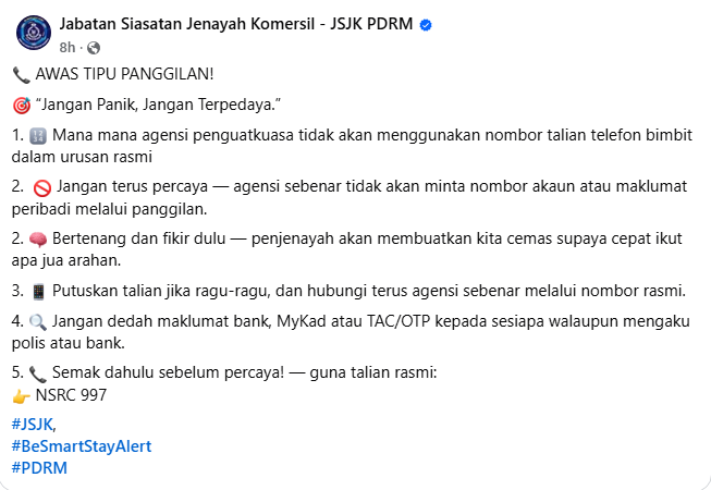 Posting Pilihan Awas Tipu Panggilan