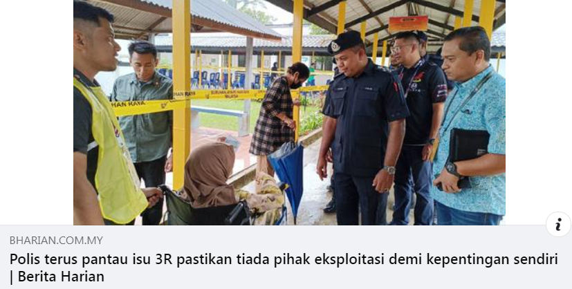 Artikel Pilihan Polis Terus Pantau Isu 3r Pastikan Tiada Pihak Eksploitasi Demi Kepentingan Sendiri Timbalan Kpn