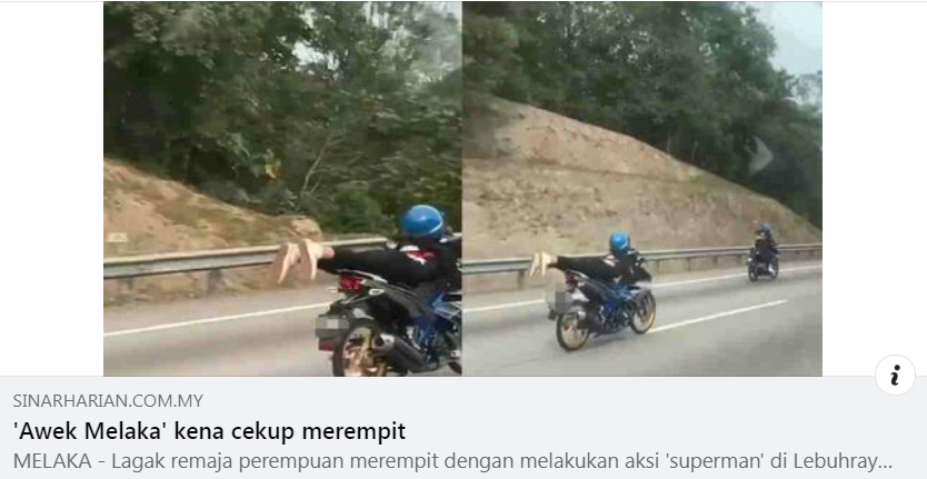 Artikel Pilihan Isu Tular Remaja Perempuan Buat Aksi Superman Dicekup