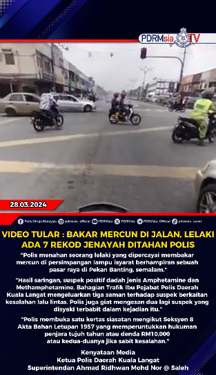 Video Tular Bakar Mercun Di Jalan Lelaki Ada Tujuh Rekod Jenayah Ditahan Polis