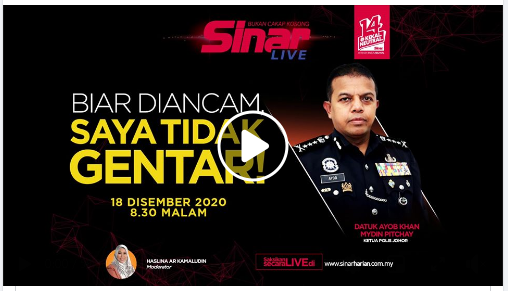 Live Sinar Live Biar Diancam Saya Tidak Gentar