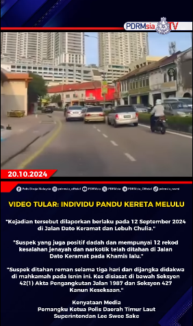 Video Tular Individu Pandu Kereta Melulu