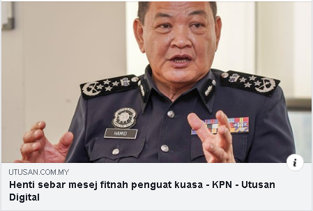 Artikel Pilihan Henti Sebar Mesej Fitnah Penguat Kuasa Kpn