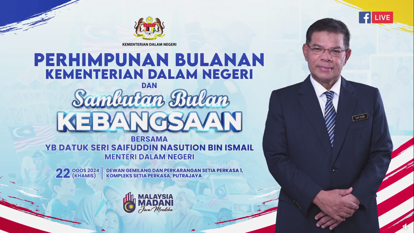 [SIARAN LANGSUNG] Perhimpunan Bulanan Kementerian Dalam Negeri