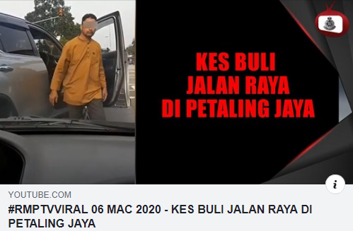 Video Tular Polis Buru Suspek Kes Buli Jalan Raya Di Petaling Jaya