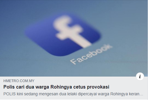 Artikel Pilihan Polis Cari Dua Warga Rohingya Cetus Provokasi