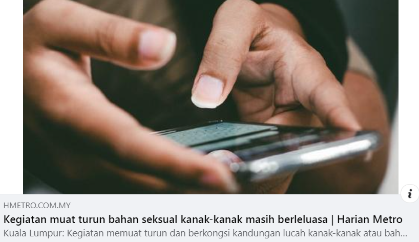 Artikel Pilihan Kegiatan Muat Turun Bahan Seksual Kanak Kanak Masih Berleluasa