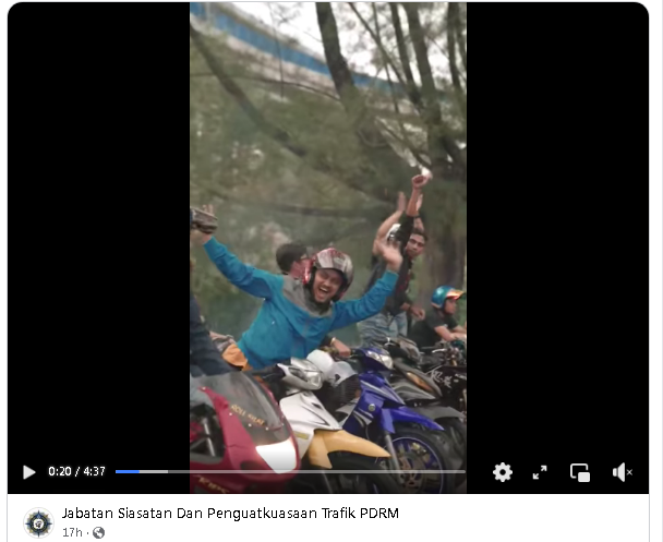 Posting Pilihan Peringatan Trafik Merempit Atau Samseng Jalanan Perbuatan Sia Sia